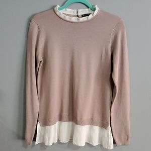 Adrianna Papell Beige and White Top